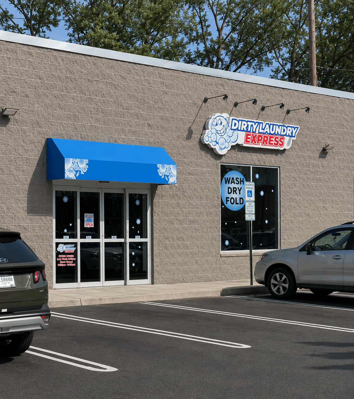 Laundromat in Bloomfield, NJ - Dirty Laundry Express storefront on Bloomfield Ave